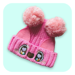Pink Lion Beanie Hat