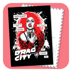 Drag City Adore Delano Postcard