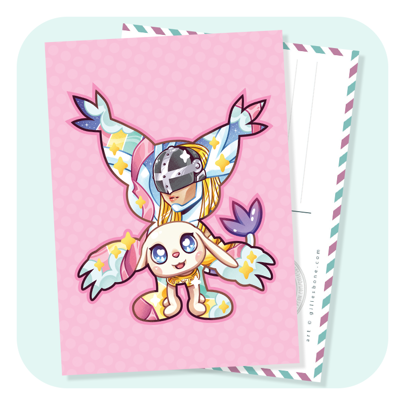 Magical Silhouettes Gatomon Postcard
