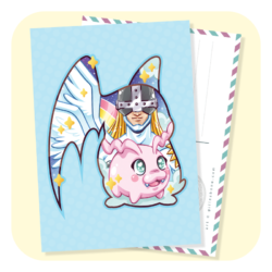 Magical Silhouettes Patamon Postcard