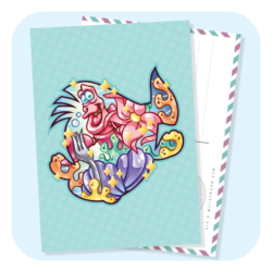 Magical Silhouettes Flounder Postcard