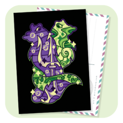 Magical Silhouettes Ursula Postcard