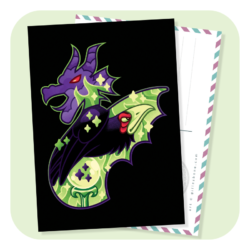 Magical Silhouettes Maleficent Postcard