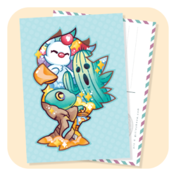 Magical Silhouette Chocobo Postcard