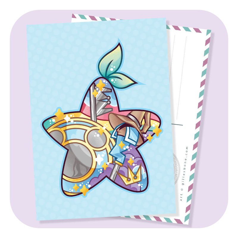 Magical Silhouettes Kingdom Hearts Postcard