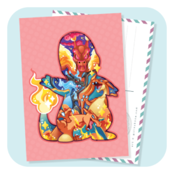 Magical Silhouettes Charmander Postcard