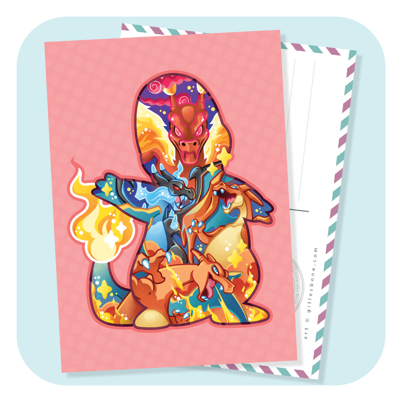 Magical Silhouettes Charmander Postcard