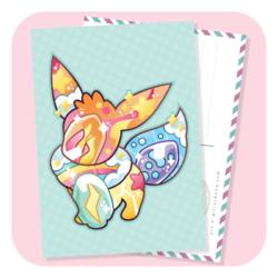Magical Silhouettes Eevee Postcard
