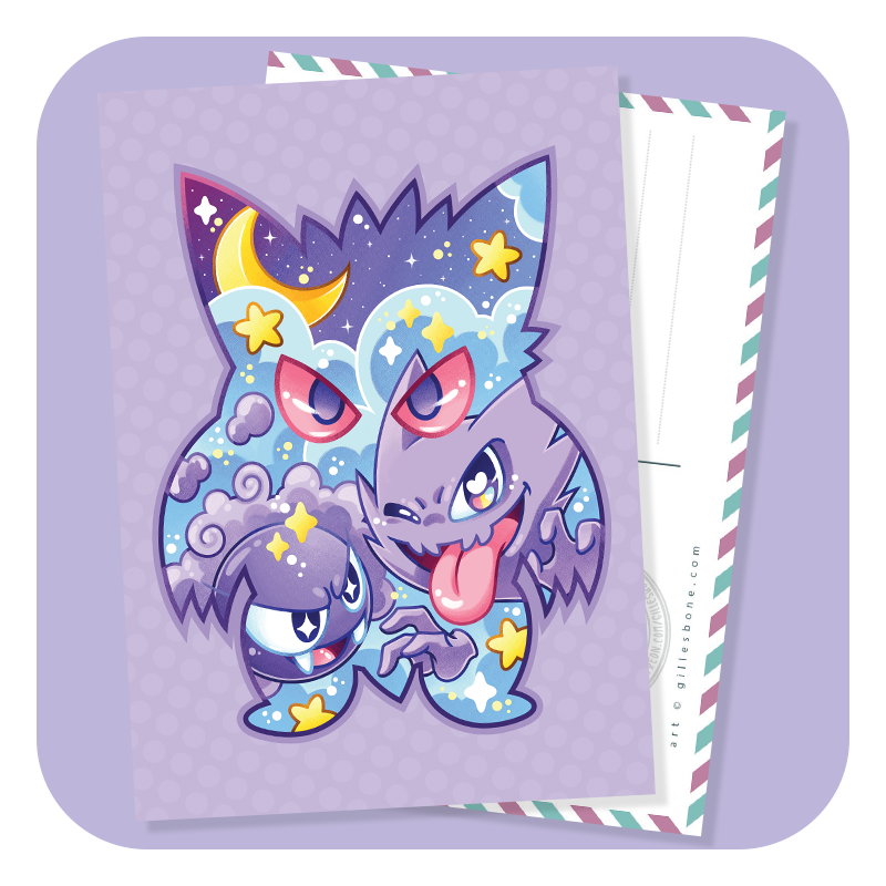 Magical Silhouettes Gengar Postcard