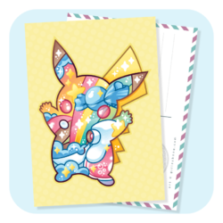 Magical Silhouettes Pikachu Postcard