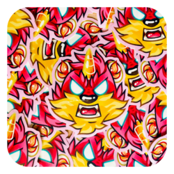Cubbie Angry Emote Waterproof Sticker