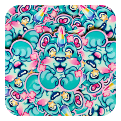 Cubbie Excited Emote Waterproof Sticker