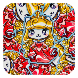 Nya Nya Neko Aurora Pink Gown Waterproof Sticker