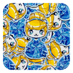 Nya Nya Neko Cinderella Waterproof Sticker