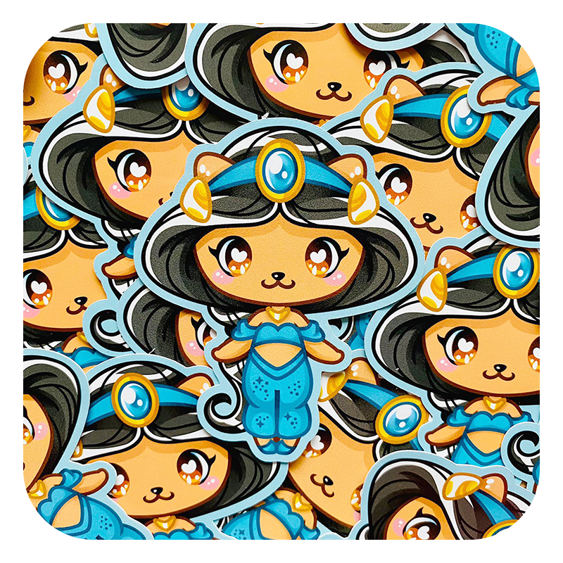 Nya Nya Neko Jasmine Waterproof Sticker