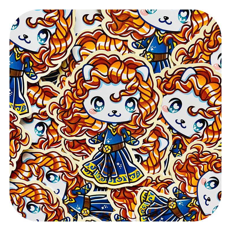 Nya Nya Neko Merida Waterproof Sticker