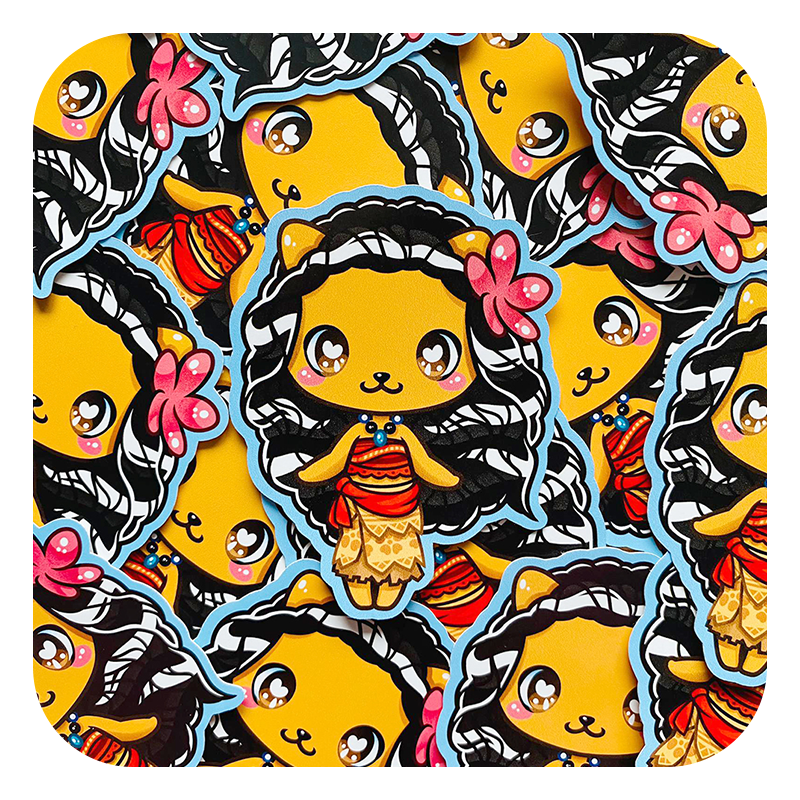 Nya Nya Neko Moana Waterproof Sticker