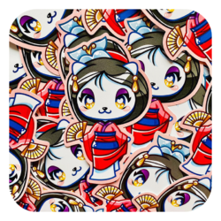Nya Nya Neko Mulan Waterproof Sticker