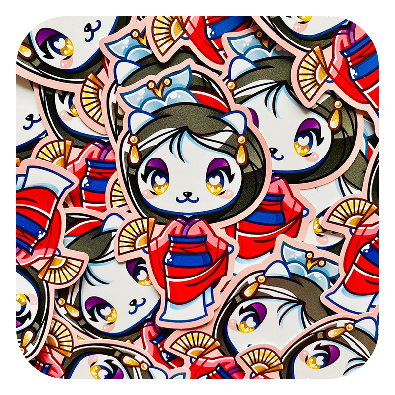 Nya Nya Neko Mulan Waterproof Sticker