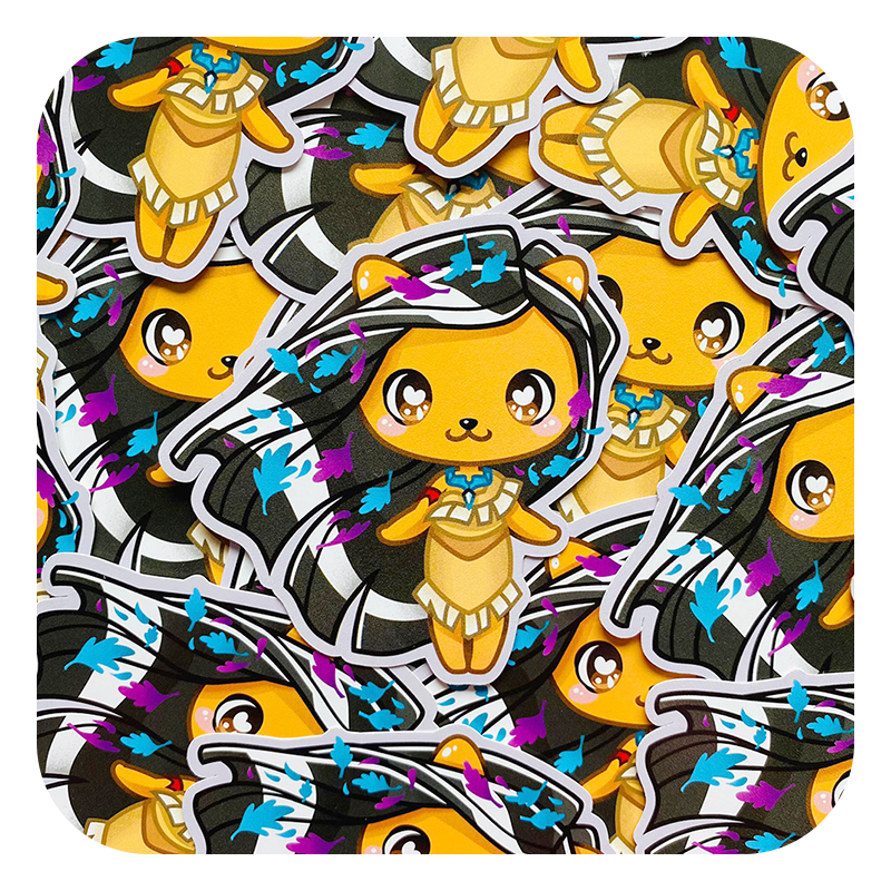 Nya Nya Neko Pocahontas Waterproof Sticker