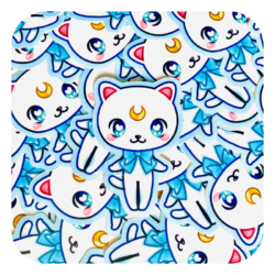 Nya Nya Neko Artemis Waterproof Sticker