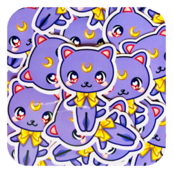 Nya Nya Neko Luna Waterproof Sticker