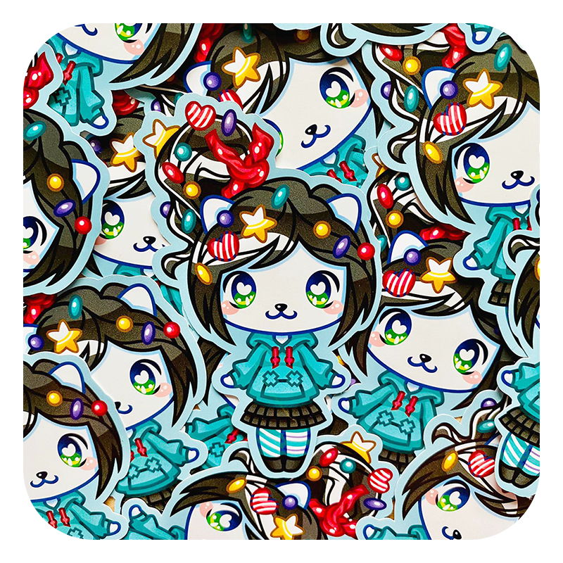 Nya Nya Neko Vanellope Waterproof Sticker