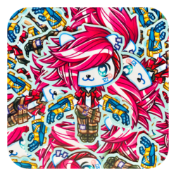 Nya Nya Neko Vi  (Arcane) Waterproof Sticker