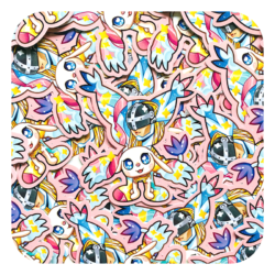 Magical Silhouettes Gatomon Waterproof Sticker