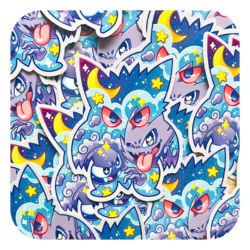 Magical Silhouettes Gengar Waterproof Sticker