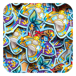 Magical Silhouettes Paopu Fruit Waterproof Sticker