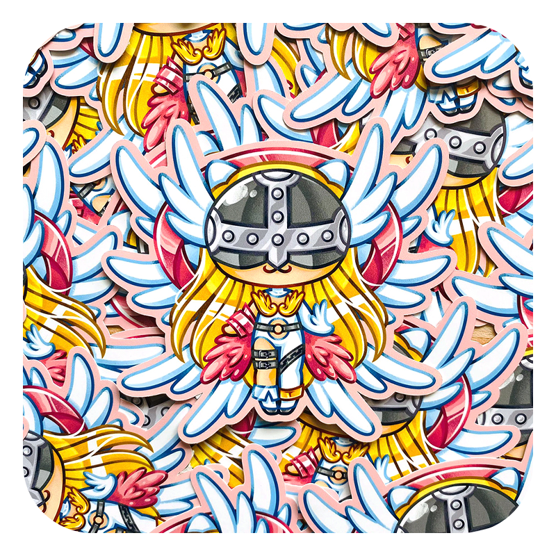 Nya Nya Neko Angewomon Waterproof Sticker