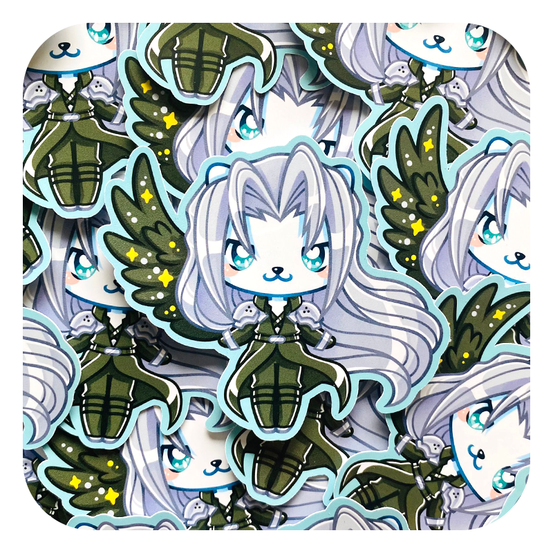 Nya Nya Neko Sephiroth Waterproof Sticker