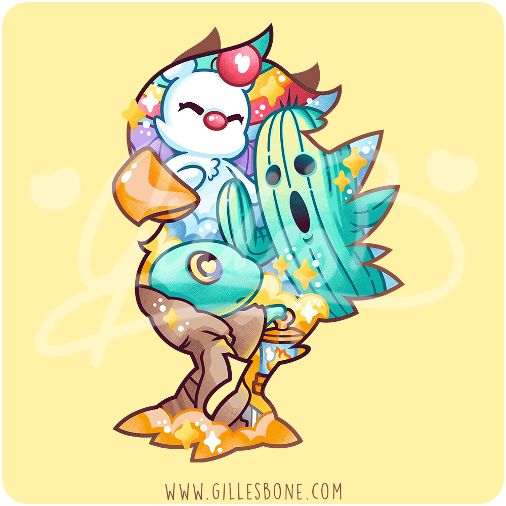 Magical Silhouettes Chocobo T-Shirt - Image 2
