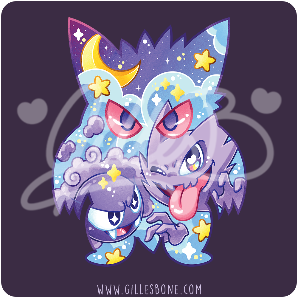 Magical Silhouettes Gengar T-Shirt - Image 2
