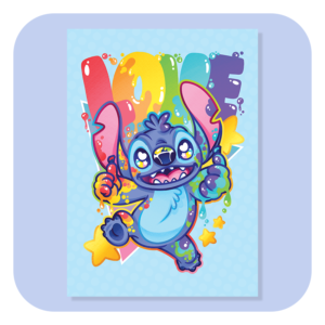 Stitch Says Love A4 Print