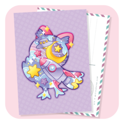 Magical Silhouettes Celeste Postcard