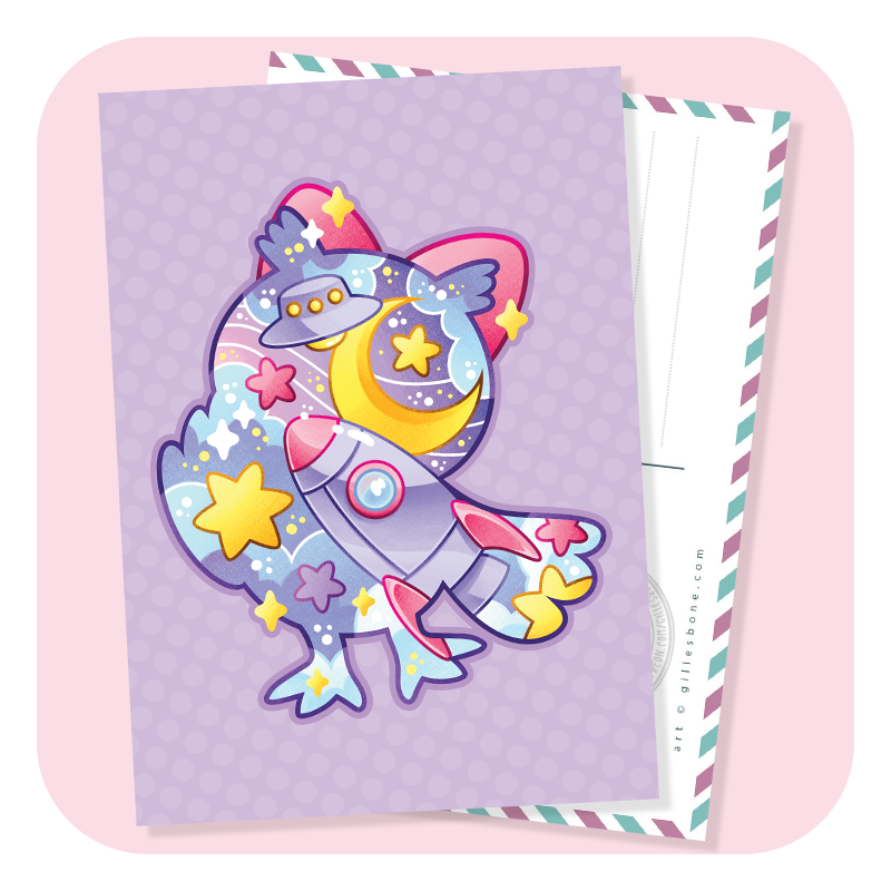 Magical Silhouettes Celeste Postcard