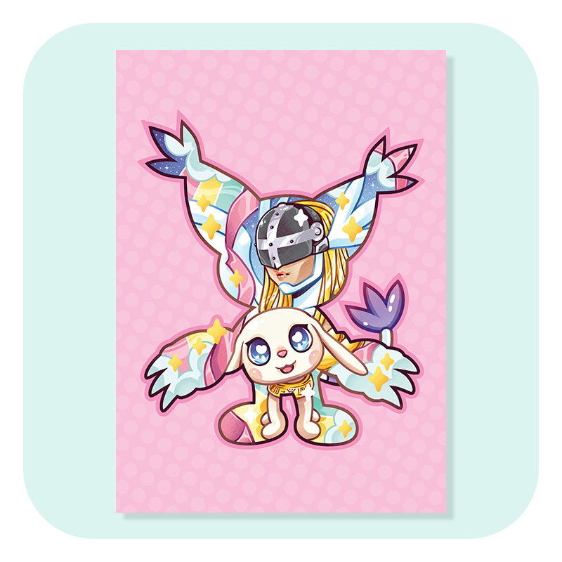 Magical Silhouettes Gatomon A4 Print
