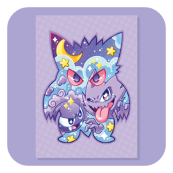 Magical Silhouettes Gengar A4 Print