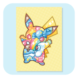 Magical Silhouettes Pikachu A4 Print
