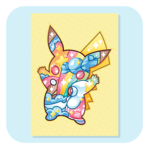 Magical Silhouettes Pikachu A4 Print