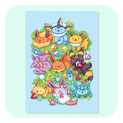 Eevee Atsume A4 Print