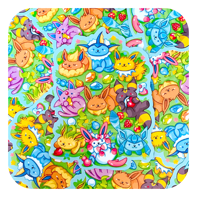 Eevee Atsume Waterproof Sticker