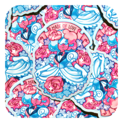 Made Of Love Waterproof Sticker