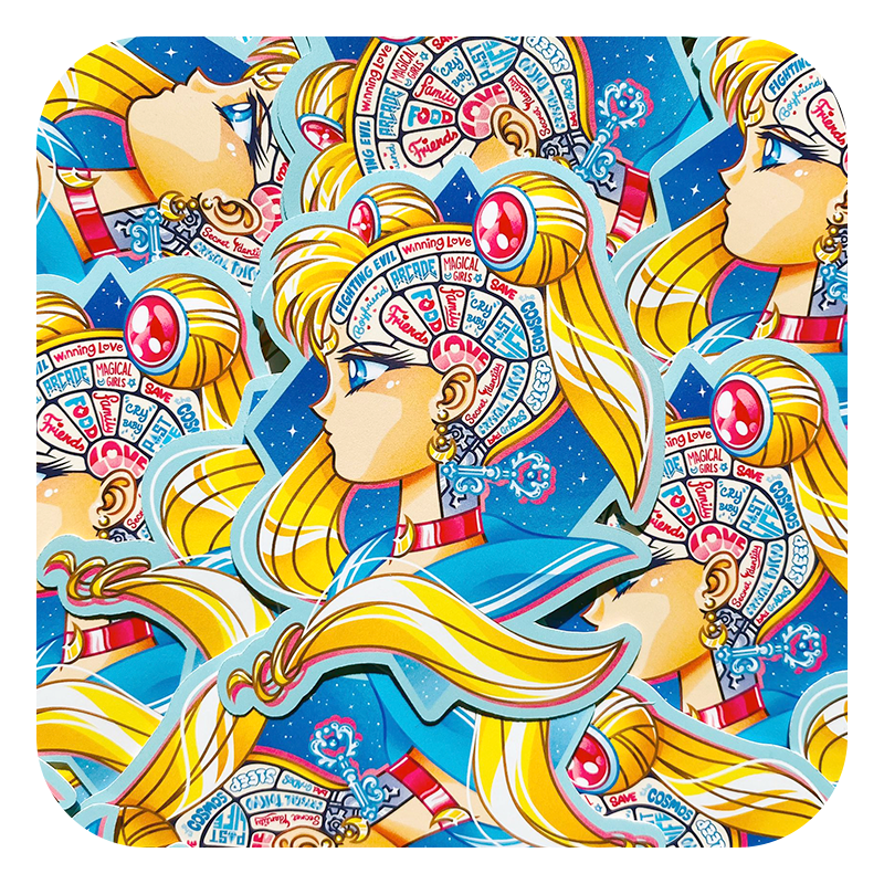 Lock And Magical Time Key Waterproof Sticker
