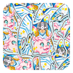 Magical Silhouettes Patamon Waterproof Sticker