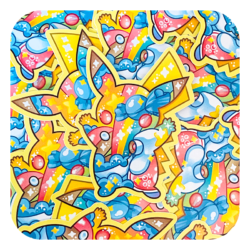 Magical Silhouettes Pikachu Waterproof Sticker