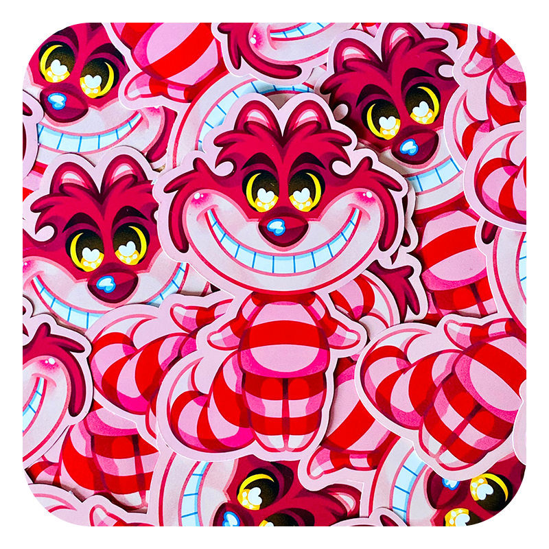 Nya Nya Neko Cheshire Cat Waterproof Sticker