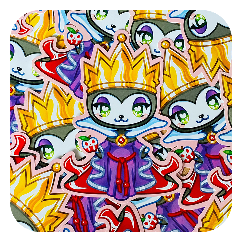 Nya Nya Neko Evil Queen Waterproof Sticker